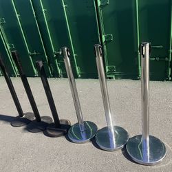 9 Stanchions (3 Chrome 6 Black)