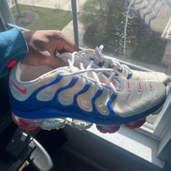 Nike Vapor Max Plus Trainers -white And Blue Streetwear Kicks