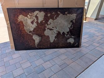 large wall map of the world