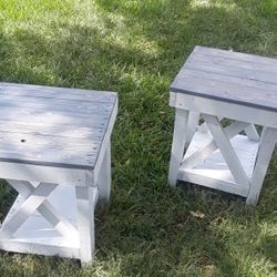 Rustic end tables