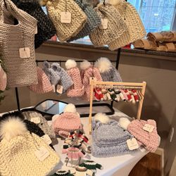 Handmade Crochet Hats For Adults And Children And Mini Sweater Ornaments