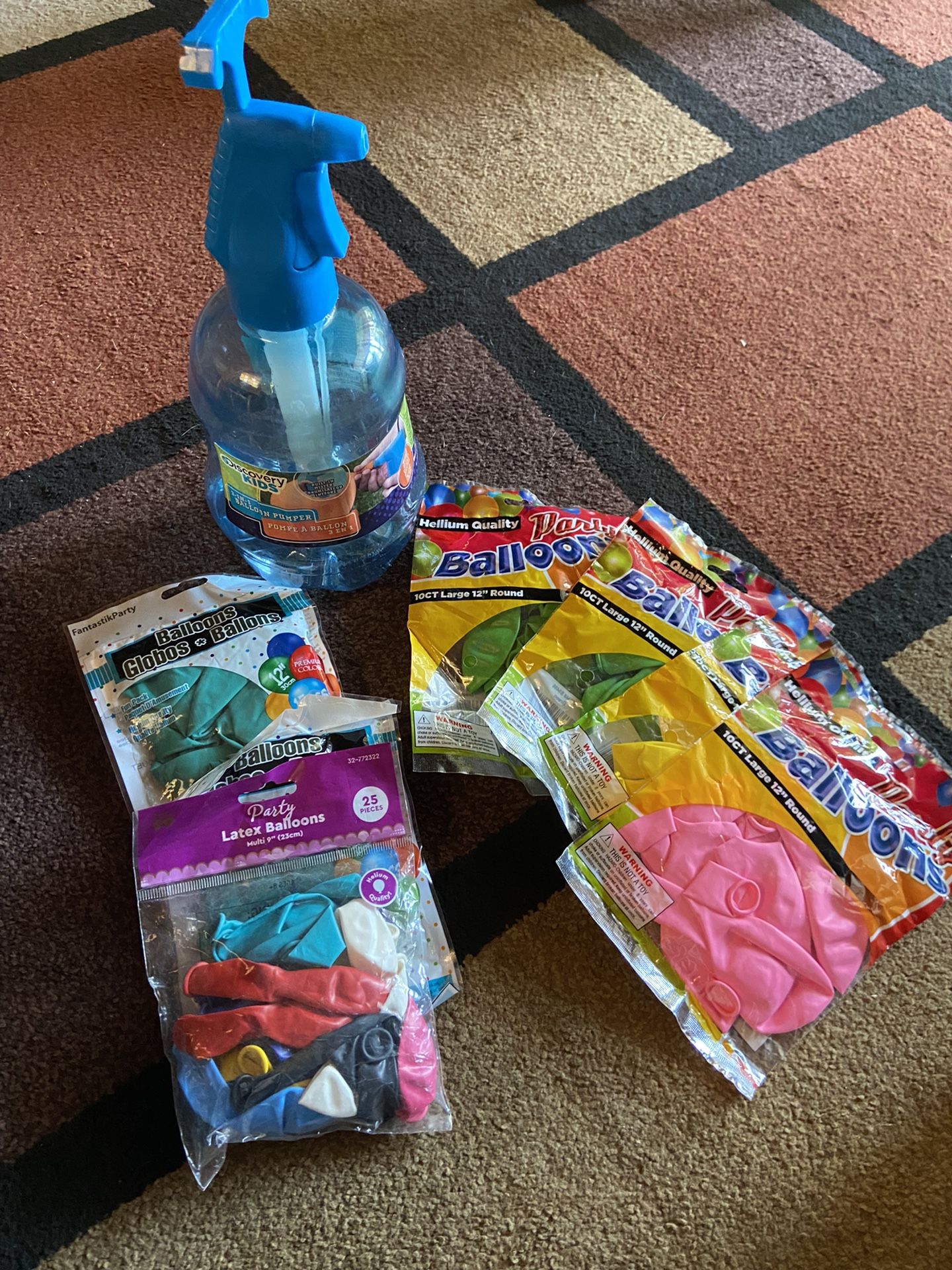 Balloon Party Time Discovery Kids  3in 1 Balloon Pumper W/7 Bags Of Balloons 