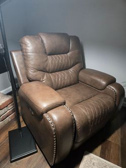 Brown recliner