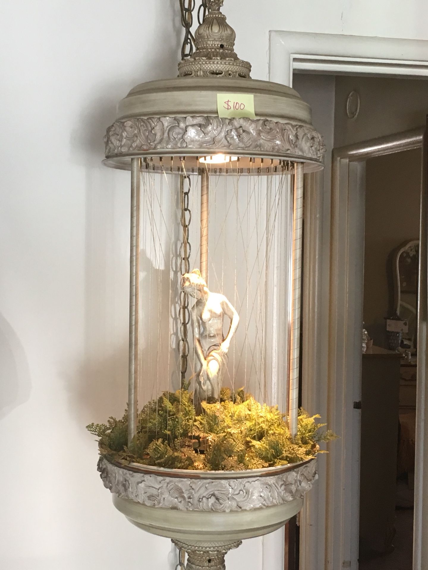 Waterfall oil lamp
