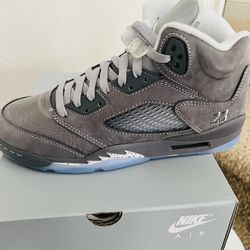 Air Jordan 5 Retro Wolf Grey Boys GS Sz 7 New