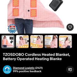 Battery Powered Heated Blanket With Big 20,000ah Power Bank 