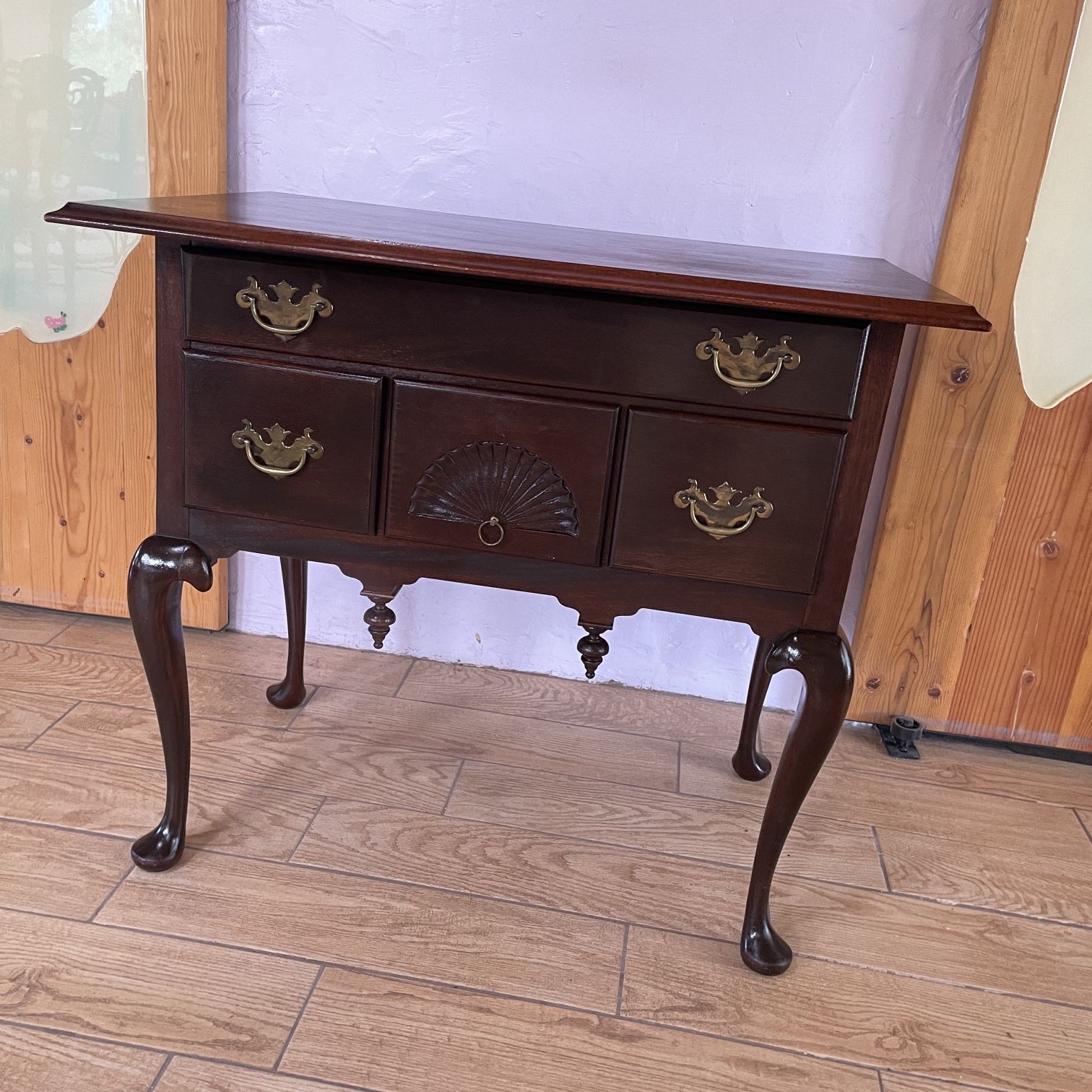 The Bartley Collection Queen Anne Style Mohogany Lowboy