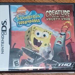 SpongeBob SquarePants Crwature From Krusty Krab Nintendo DS Video Game