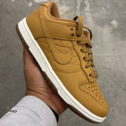 Nike Dunk Low “Quilted Wheat” Size 6W (4.5Y)