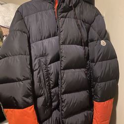 Navy Blue And Orange Moncler