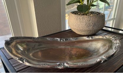 Ornate Silver Plated Platter Tray