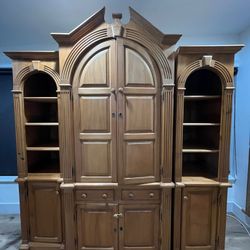 Armoire With Two Bookshelves