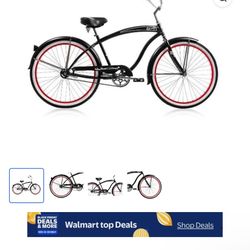 Men’s Black Cruiser Bike 