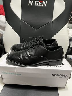 BLACK SONOMA BOYS DRESS SHOES