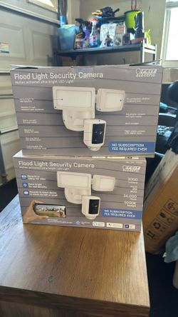 Two Flood Light Security Cameras 