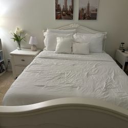 Girl's white bedroom set.