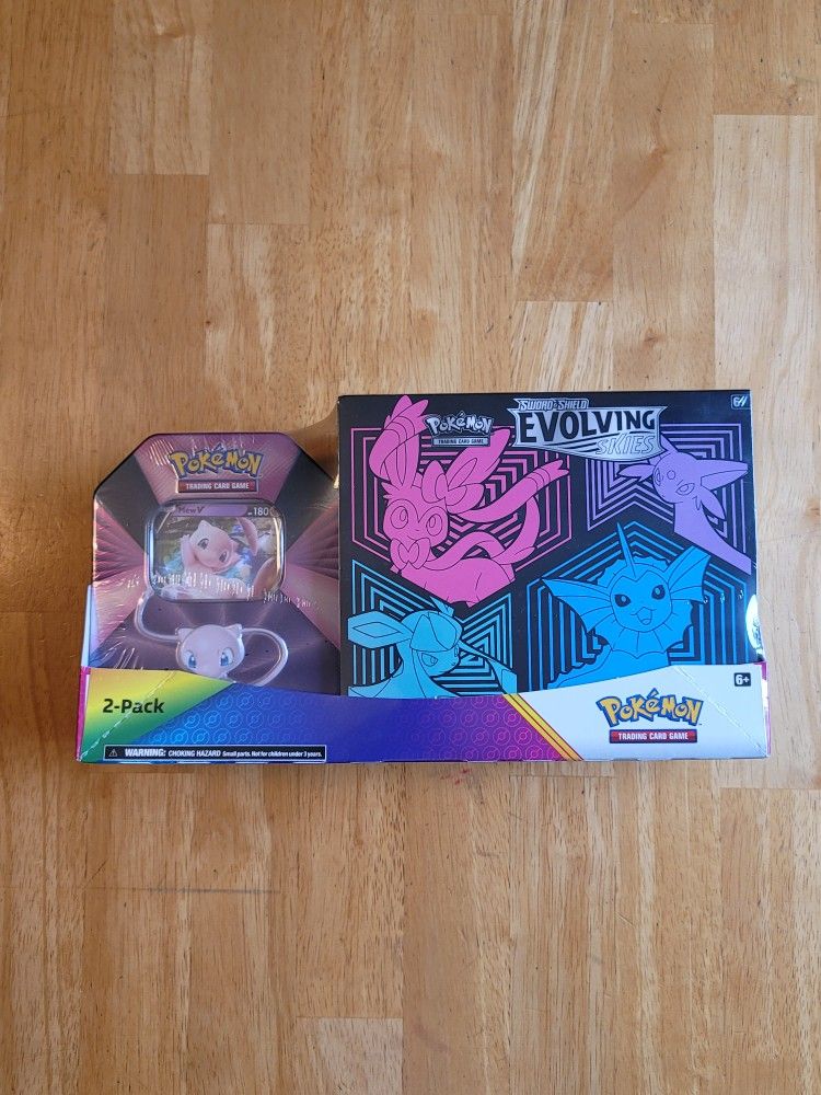 Pokemon Evolving Skies Elite Trainer Box ETB + Tin Costco Bundle