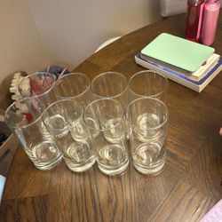 8 tall glass cups