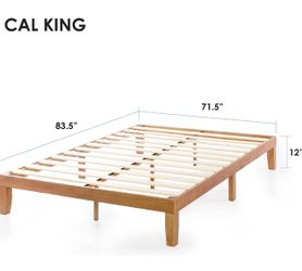 Cal king platform bed frame