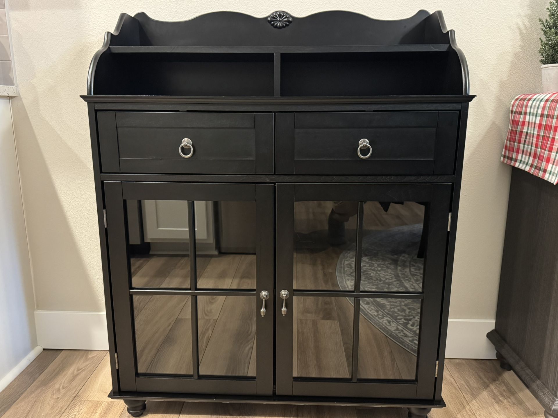 Small Black Hutch (44H x 35W x 15D) - $75