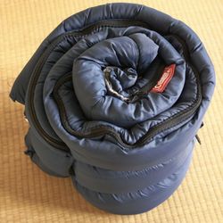 vintage coleman sleeping bag, 30 × 70 inches