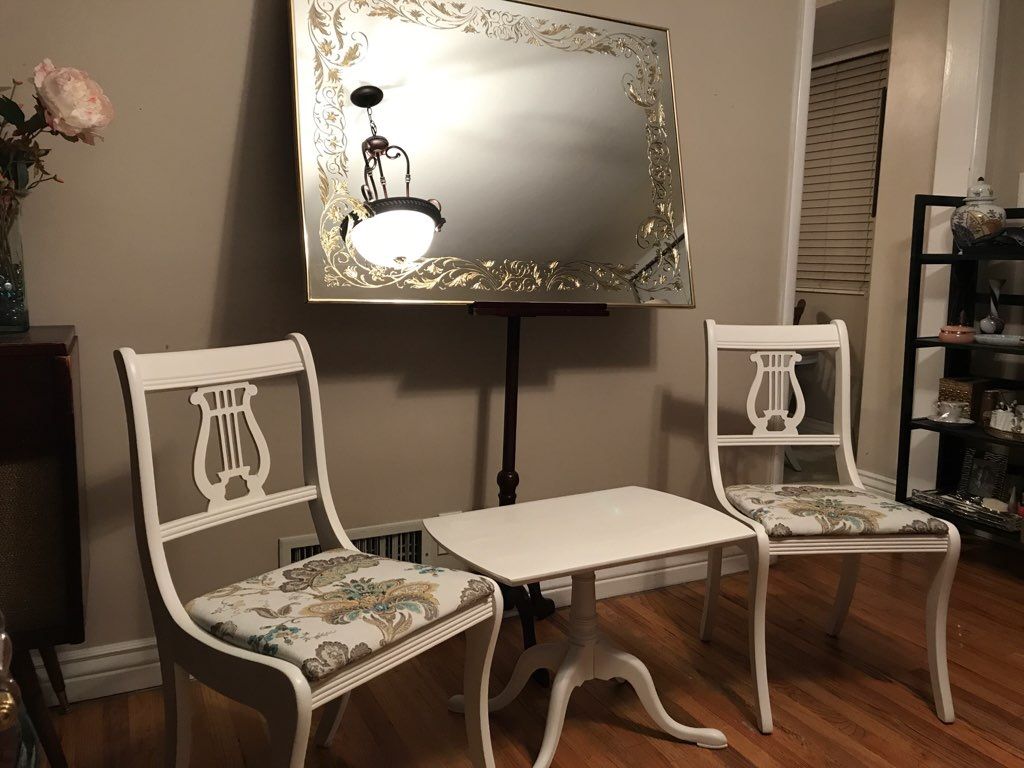 Darling Vintage Mahogany Seating combo w Table & Mirror