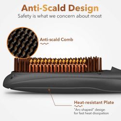 New Ionic Hair Straightening Brush Comb