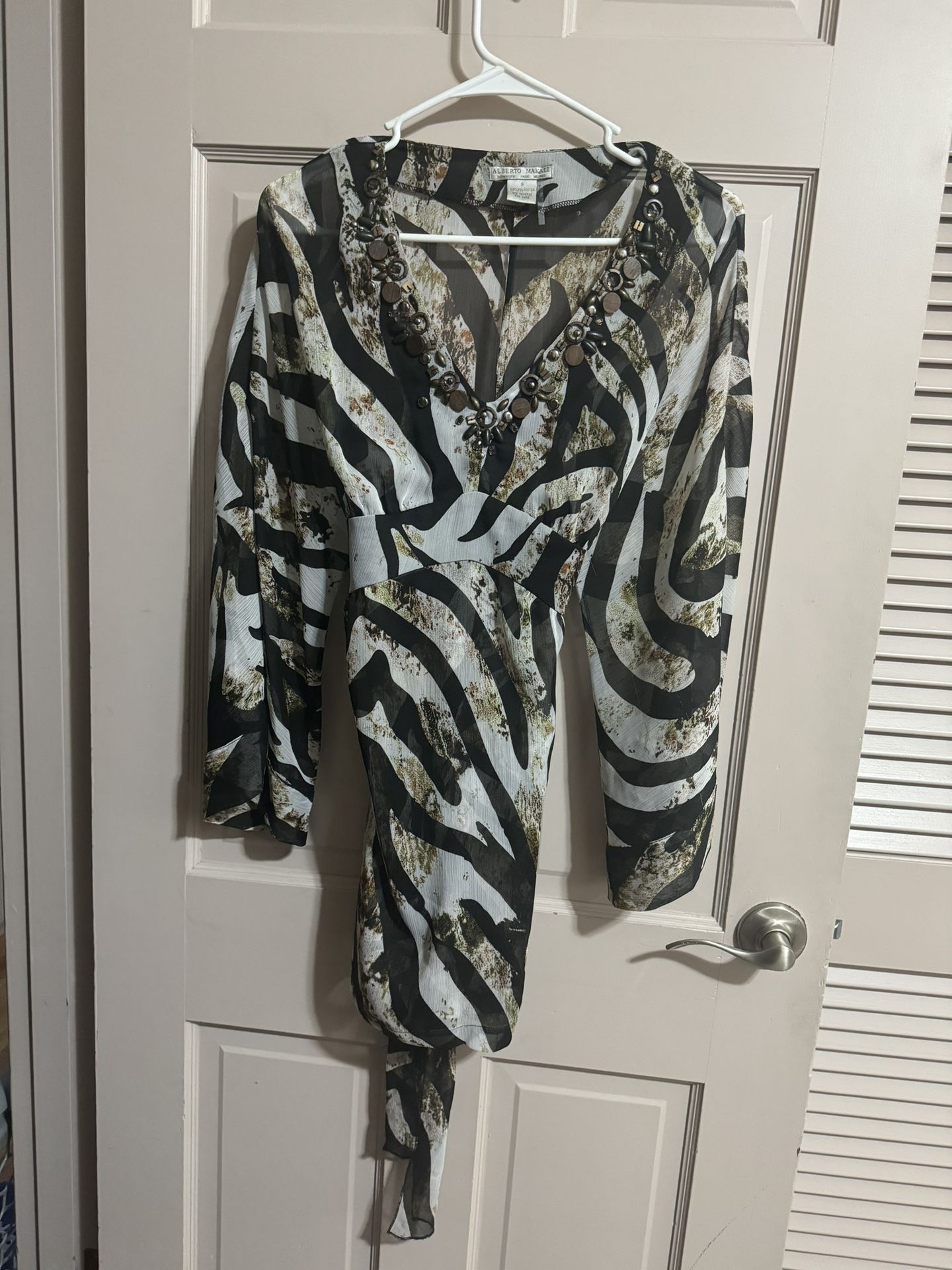 Alberto Makali Animal Party Dress Size Small