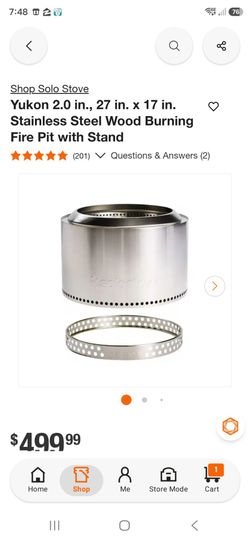 Solo Stove Yukon 2.0 Stainless Steel Fire Pit with Stand