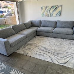 2 Pc Gray Sectional Couch ( Delivery Available )
