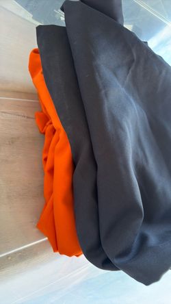 Black and Orange table covers & diamond