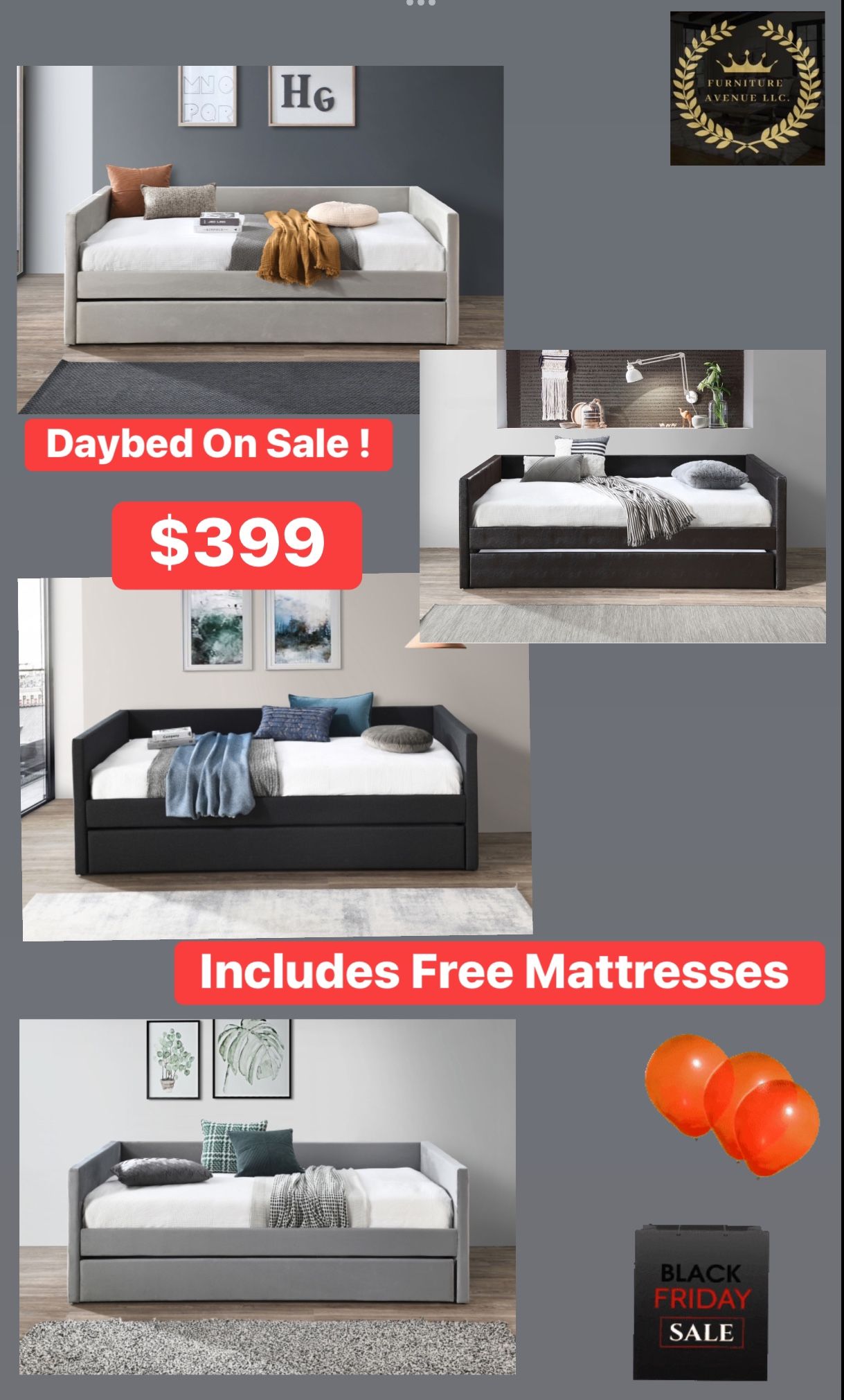 Twin Day Beds With Mattresses