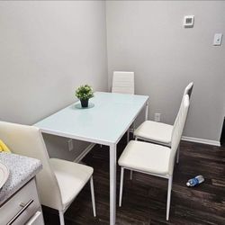 Juego De Comedor Blanco 