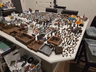 Painted D&D Miniatures & Terrain Lot – 1000+ Pieces, Dragons, Monsters, etc