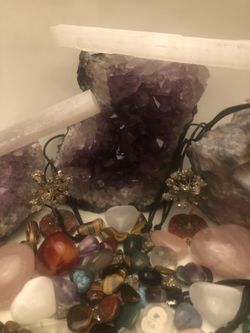 Amethyst , Rose Quartz , Blue Calcite , Necklaces And More