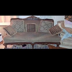 Vintage Furniture Set / Couch, And Loveseat