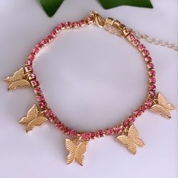Butterfly ankle bracelet