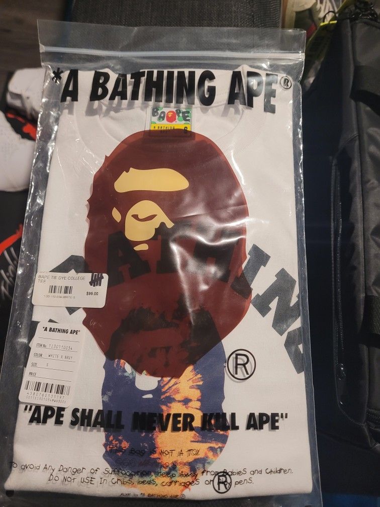 Bathing Ape Tie Dye College Tshirt