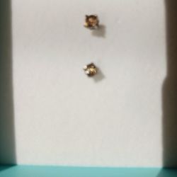 1/2 Karat Champagne Stud Earrings 