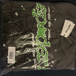 Sp5der punk V2 Slate Grey Wait Hoodie-New Medium