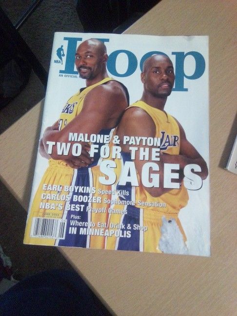 Nba Hoops Magazine Malone And Payton