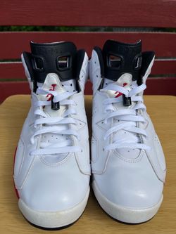 Air Jordan 6 White Black Red Sneakers