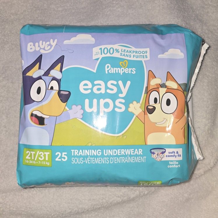 Pampers Easy Ups Disposable Potty Training Underwear Bluey Bingo