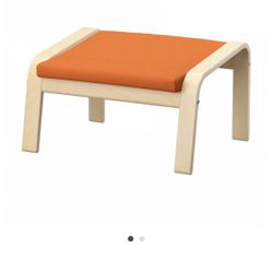 POÄNG Ottoman, birch veneer/Red 