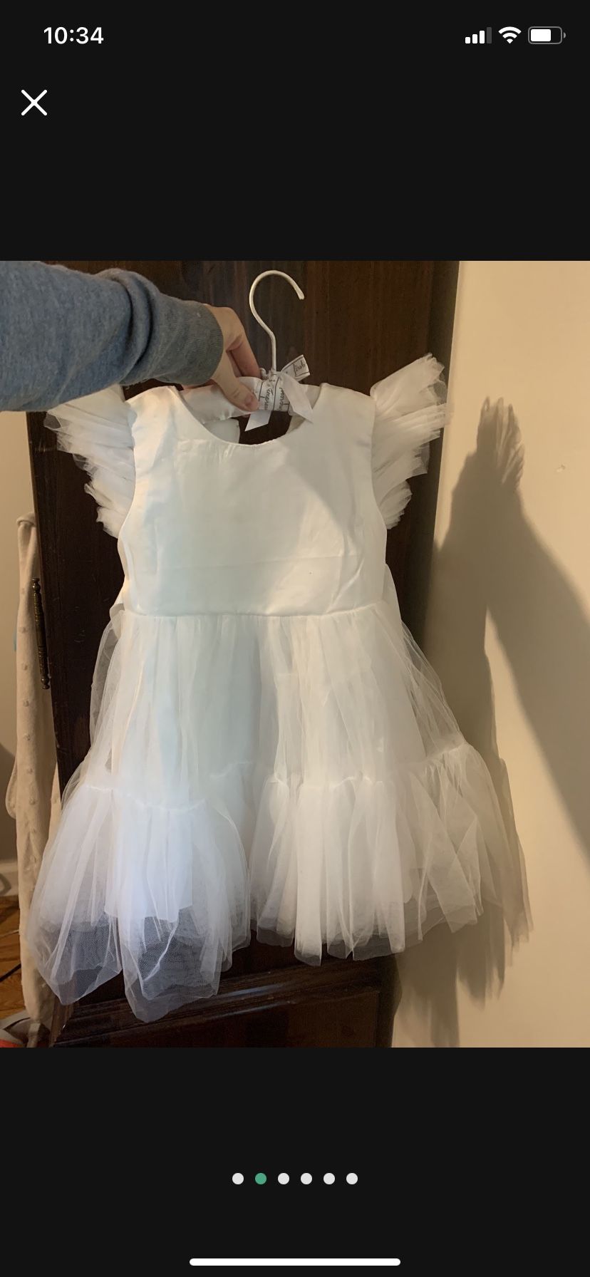 New White Flower Girl Dress Size 2