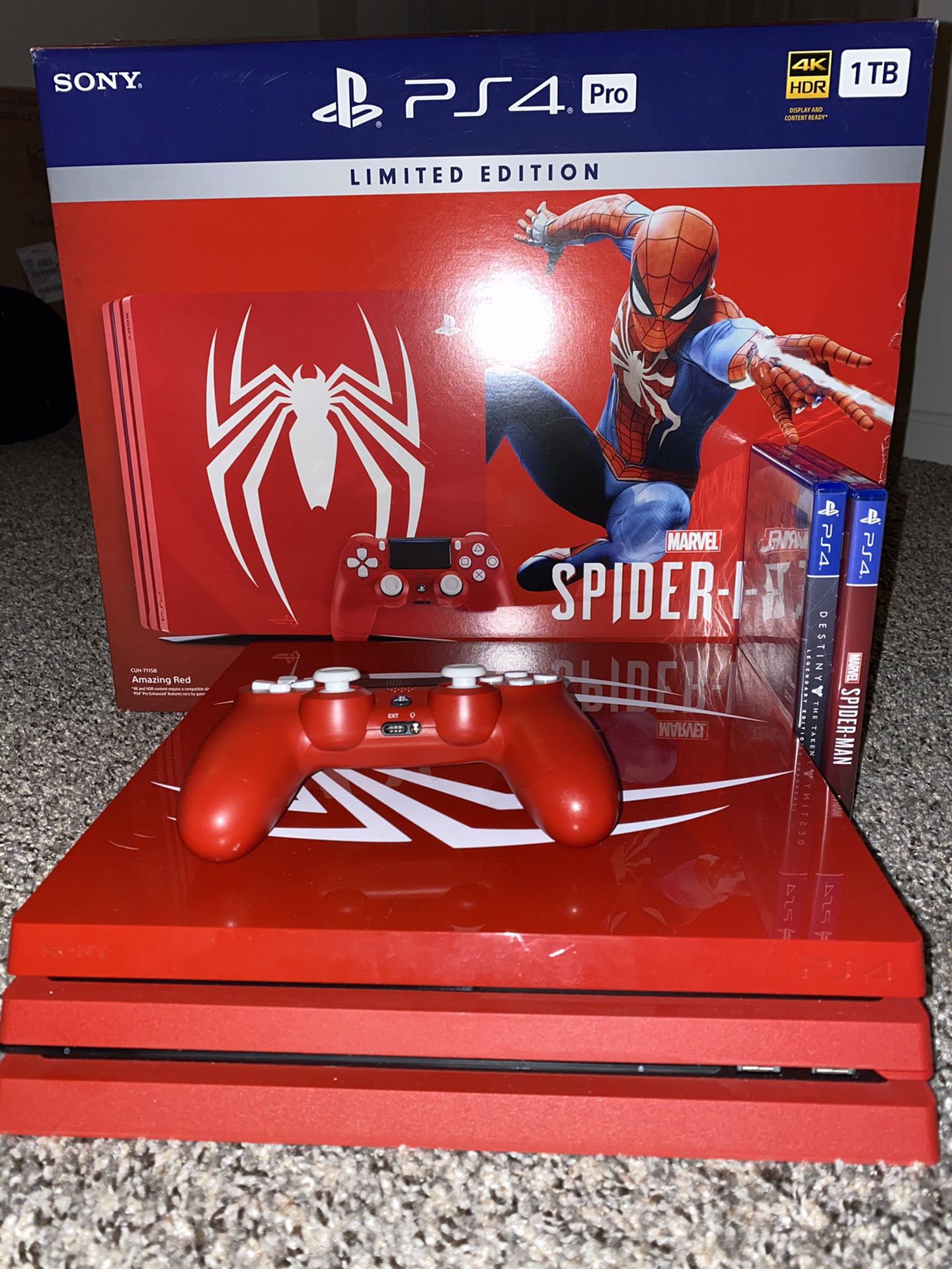 PS4 Spider-Man Limited Edition Console with Spider-Man & Destiny Game