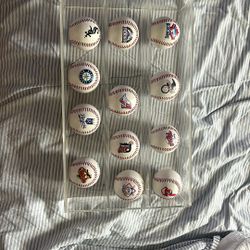 MLB Official League Baseballs with Vintage Team Logos