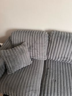 Sectional couch with storage ottoman