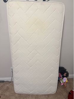 Twin size frame with mattress