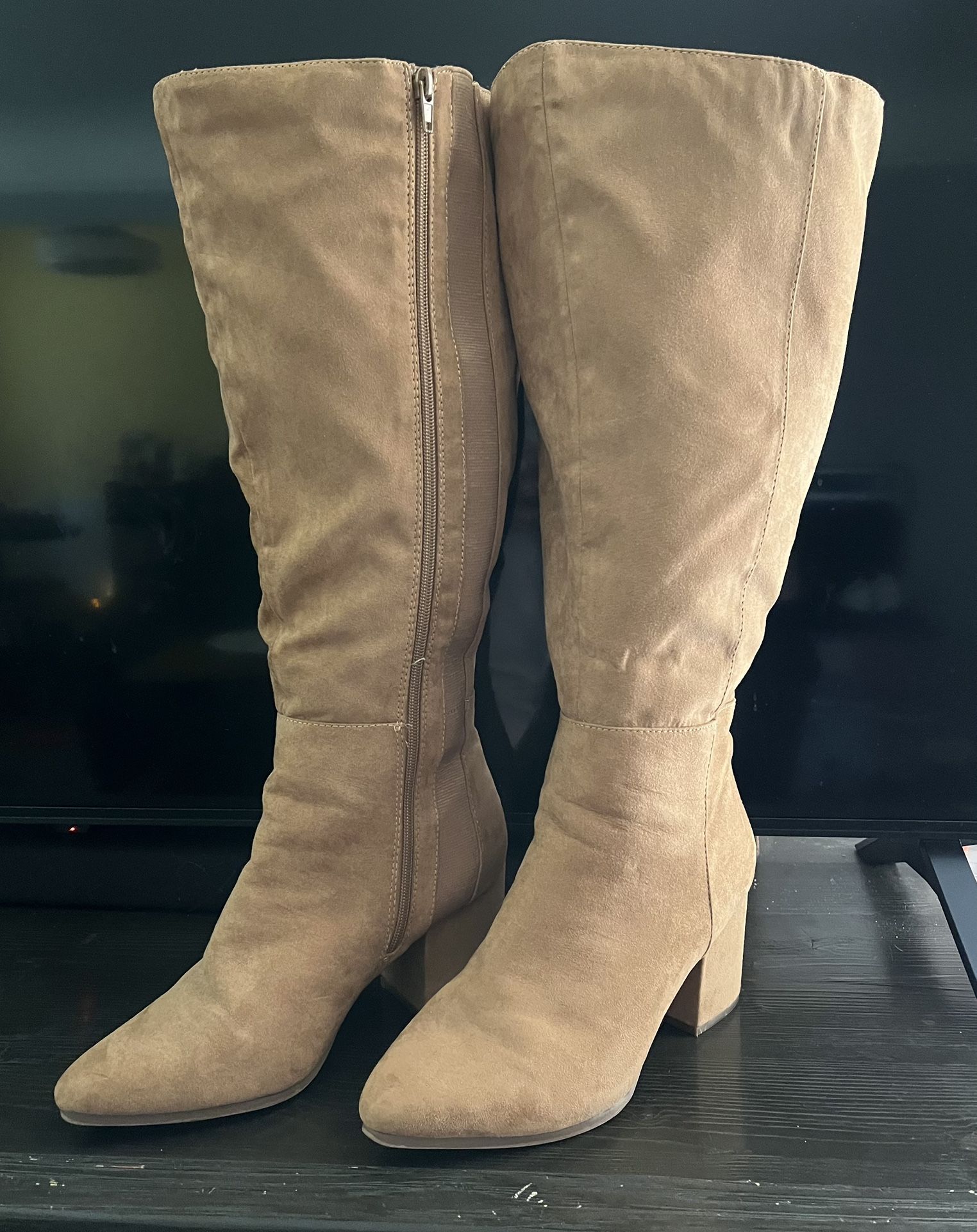 Lane Bryant Wide Calf Block Heel Boots Women’s Size